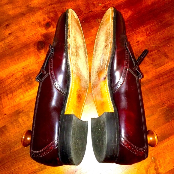 J & M Burgundy Optima Tassel Kiltie Loafer 10 D/B - Picture 7 of 10